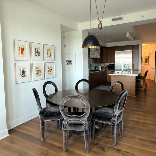 Set of 6 Romo Velvet Dining Chairs For Sale - Image 9 of 14