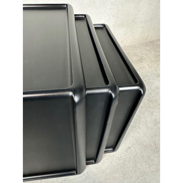 1970s Vintage Nesting Tables by Peter Ghyczy for Horn Collection, 1970s, Set of 3 For Sale - Image 5 of 11