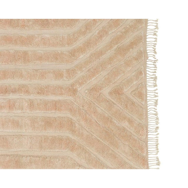 Textile Premium Hand-Knotted Moroccan Wool Rug | 8'3" X 5'5" | One of a Kind For Sale - Image 7 of 8