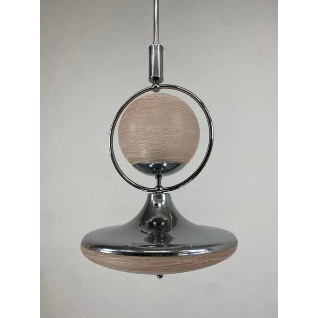Glass Functionalist Pink Pendant, 1930s For Sale - Image 7 of 9
