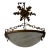 Late 20th Century Neoclassical Carved Alabaster Inverted Bowl Chandelier For Sale