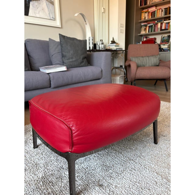 Early 21st Century Poltrona Frau Archibald and Ottoman by Jean-Marie Mas, Set of 2 For Sale - Image 5 of 16