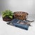 Japanese Bamboo Hanging Basket, 1950s For Sale - Image 4 of 15
