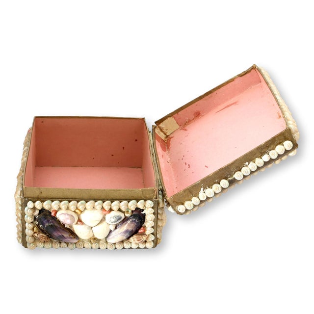 Early 20th Century French Seaside Souvenir Shell Box For Sale - Image 5 of 7
