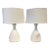 White Concrete Bottle Contoured Table Lamps - A Pair For Sale