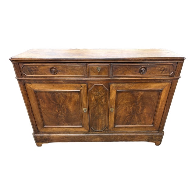 19th Century French Buffet Louis Phillipe Style Circa 1850 Walnut Wood From South East of France. For Sale