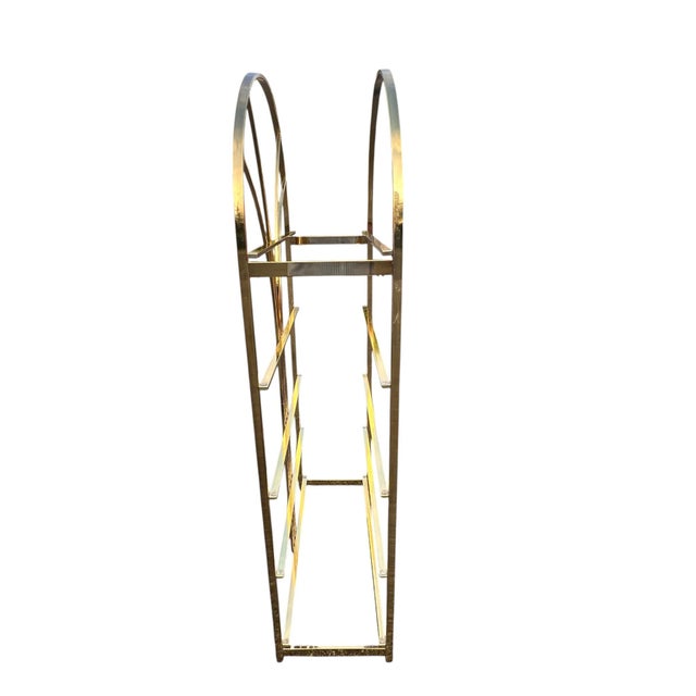 Brass Etagere Shelf Postmodern For Sale - Image 4 of 8