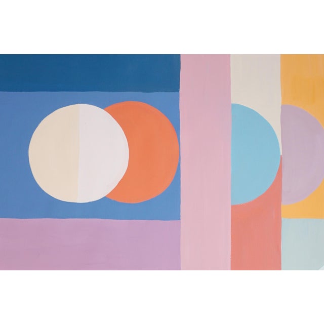 Paper 2026, Astronomy Drawing, Bauhaus Landscape, Copernicus Sketches, Acrylic Paint on Watercolor Paper by Natalia Roman - Set of 2 For Sale - Image 7 of 10