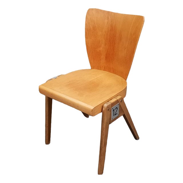 Mid-Century Plywood Stackable Dining Chair from Kaderer München, 1950s For Sale