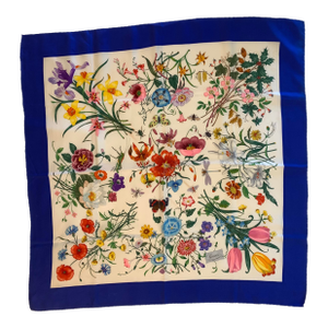 Vintage Gucci "Flora" Silk Scarf