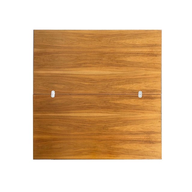 Brown Mid-Century Adjustable Dining or Coffee Table in Nutwood Veneer and Chrome by Wilhelm Renz, 1975 For Sale - Image 8 of 17