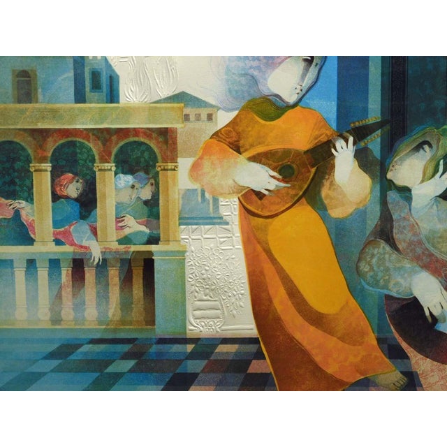 Paper Sunol Alvar"Suite Lyrique"Hand Signed Custom Embossing Framed Make an Offer 1993 For Sale - Image 7 of 8