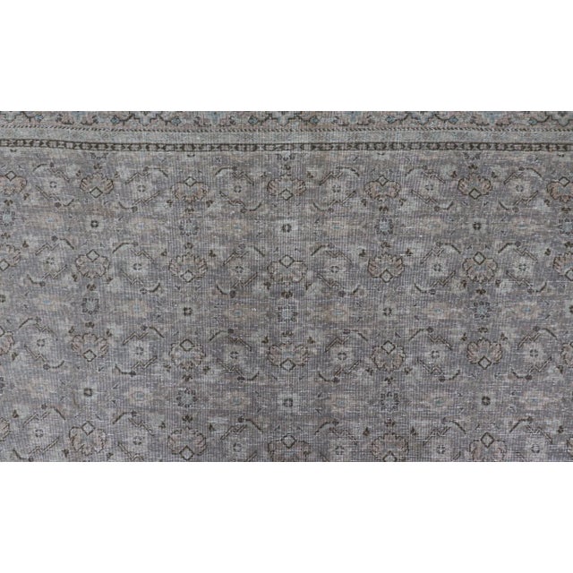 Antique Persian Tabriz Rug in All-Over Herati in Shades of Lavender and Tan For Sale - Image 10 of 12