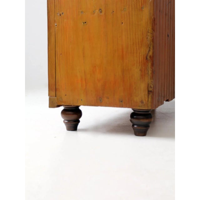 Mustard Antique Display Cabinet For Sale - Image 8 of 12