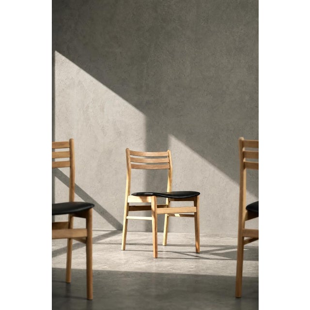 Black Vintage Scandinavian Oak Dining Chairs from Sax Møbelfabrik, 1960s, Set of 4 For Sale - Image 8 of 18