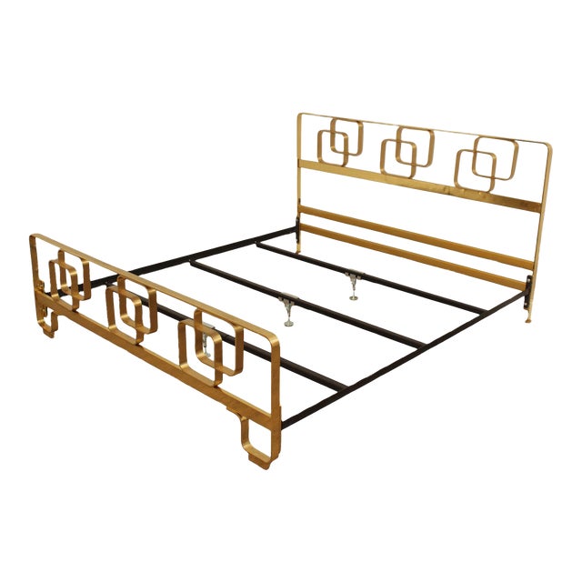 Italian Hollywood Regency Brass King Bed Frame Chairish
