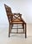 Wood Faux Bamboo Settee With Leather Cushion, Tortoise Shell Finish For Sale - Image 7 of 15