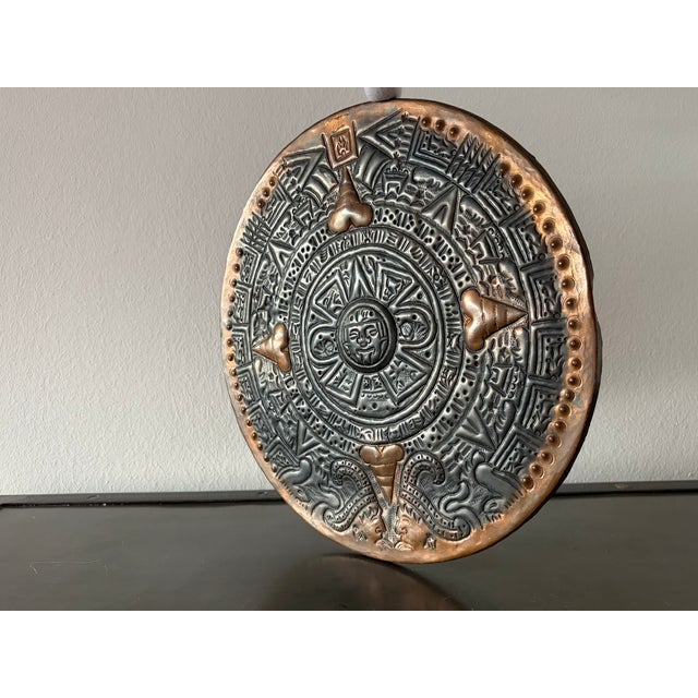 Artistic Wall Relief Piedra Del Sol Aztec Solar Calendar, 1970s For Sale - Image 10 of 18