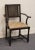 Berkey & Gay Vintage Antique Berkey & Gay Solid Walnut Rustic European Dining Arm Chair For Sale - Image 4 of 10