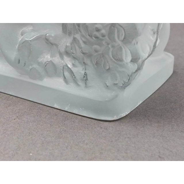 Mid 20th Century Lalique Crystal France Hiver the Four Seasons Winter Statue Series Figure For Sale - Image 10 of 11