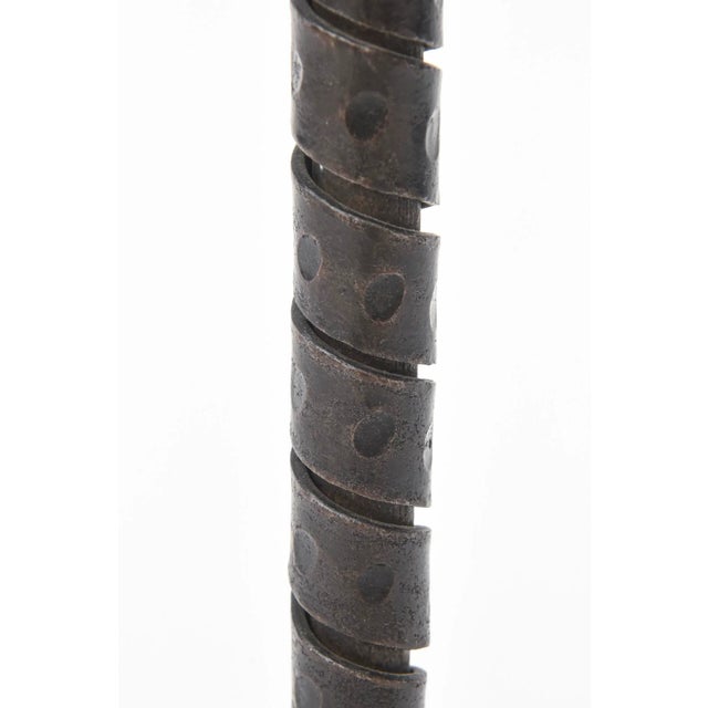 Vintage Arts and Crafts Bronze 3 Arm Candlestick Austrian Signed For Sale In Miami - Image 6 of 11