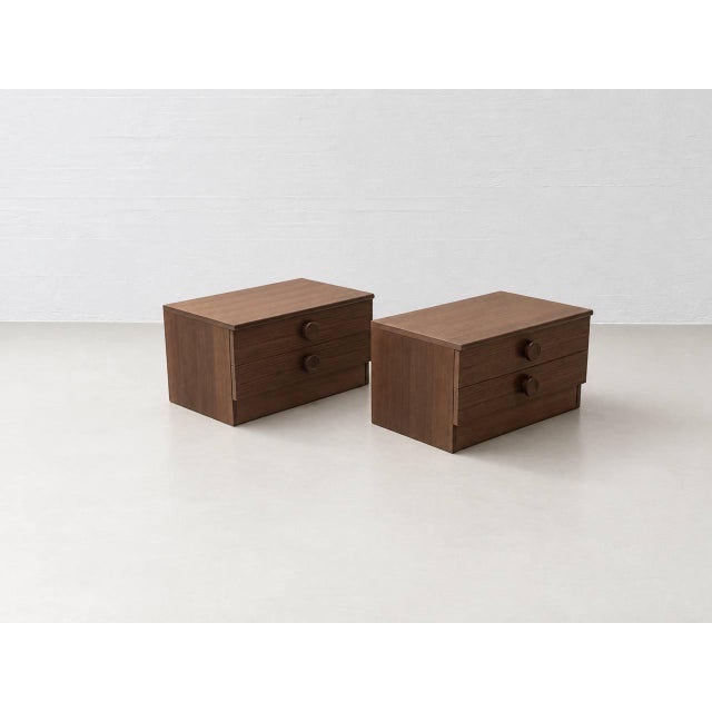 Beautiful vintage bedside tables in a Scandinavian-inspired mid-century style. The clean, compact lines are softened by...
