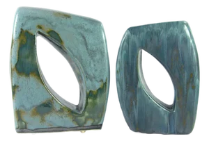 Joanna Wysocka, Handmade Pottery Glazed Sculptures, Ceramic, Set of 2