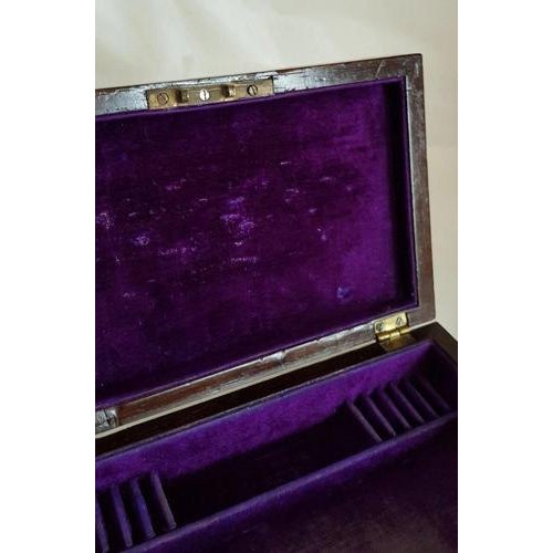 Brown Antique Victorian Tunbridge Ware Satinwood Jewellery Box, 1850s For Sale - Image 8 of 18