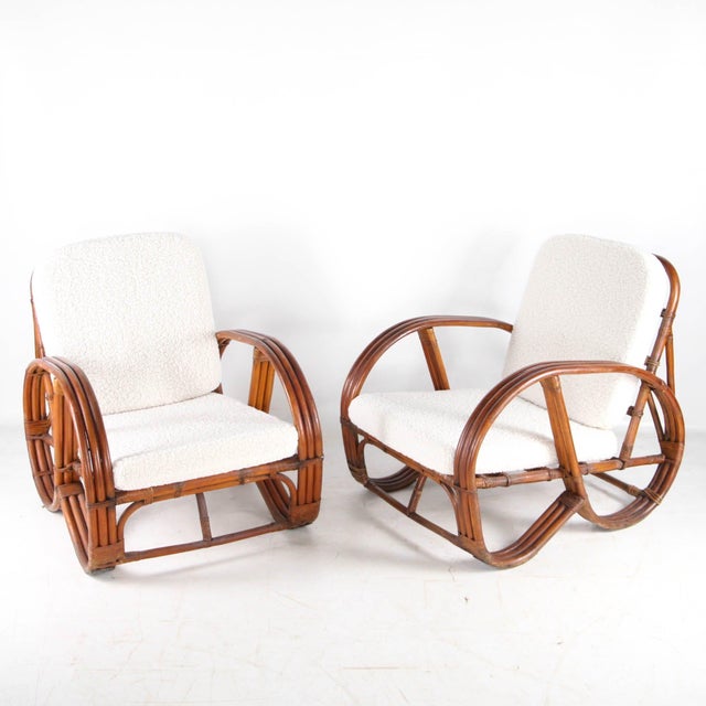 Pretzel Rattan Lounge Chairs, 1970s, Set of 2 For Sale - Image 14 of 14