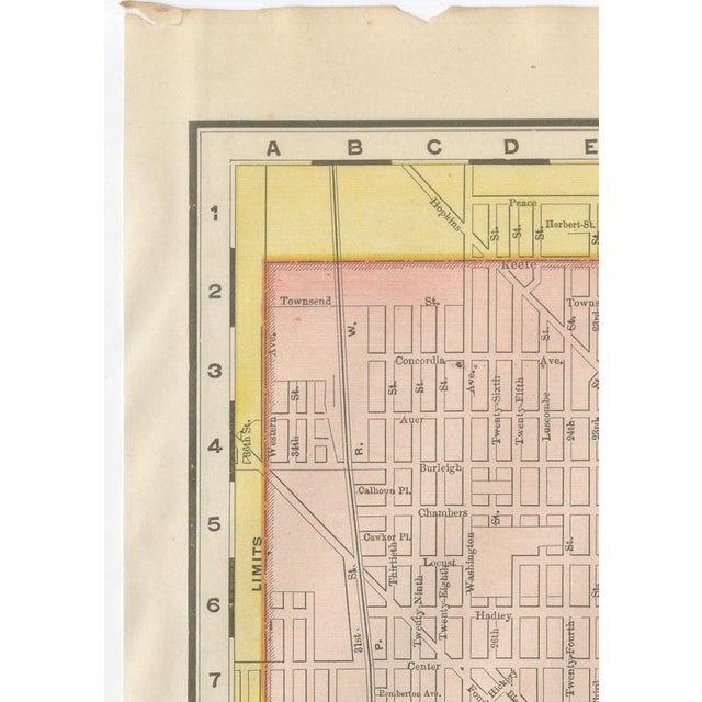 Antique Map of Milwaukee, The Cream City from Rand McNally, 1899 For Sale - Image 6 of 12
