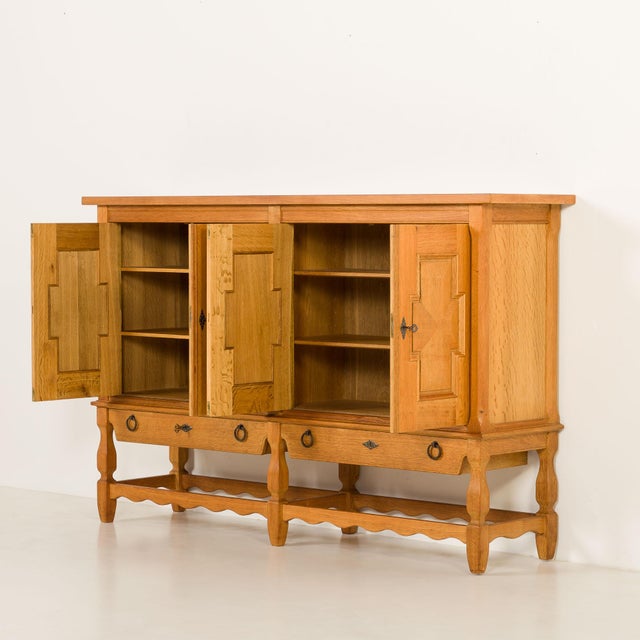 1970s Vintage Oak Sideboard by Henning Kjærnulf, 1970s For Sale - Image 5 of 18