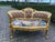 1970s 1970s French Louis XVI Gold Beech Brown Velvet Settee 1pc For Sale - Image 5 of 14