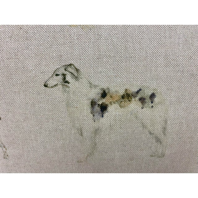 16" Square Pillow Decorated With Various Breeds of Attentive & Obedient Dogs - Made in Uk. For Sale - Image 10 of 13