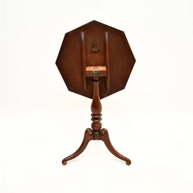 Wood Georgian Walnut Snap Top Occasional Table, 1800s For Sale - Image 7 of 12