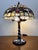 Yellow Mosaic Lamp with Dragonfly Motif in the style of Tiffany For Sale - Image 3 of 5