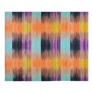 Vintage Mazandaran Natural Color Hand Made Organic Wool Tribal Kilim,8'2"x9'9" For Sale