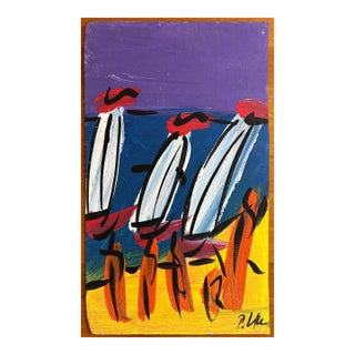 Original Peter Keil Painting - Sailboats For Sale