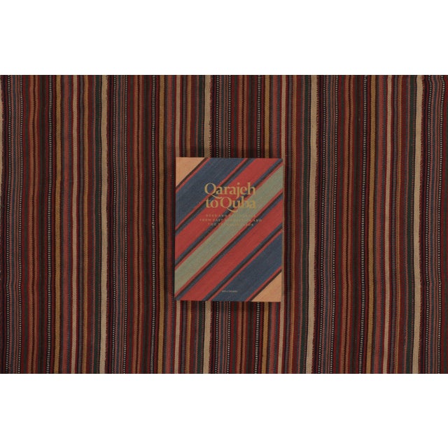 Textile Rug & Kilim’s Contemporary Square Flatweave Rug With Variegated Stripes For Sale - Image 7 of 10
