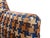 Burnt Orange Set of 4 Vintage Mid-Century Modern Club Chairs — Houndstooth Plaid on Casters For Sale - Image 8 of 10