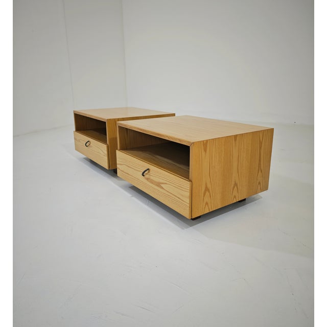 Wooden Bedside Tables by Saporiti Italia, 1980, Set of 2 For Sale - Image 17 of 18