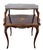 Brown Antique French Louis XV Floral Inlay Rosewood & Bronze Double Tier Dessert Table For Sale - Image 8 of 15