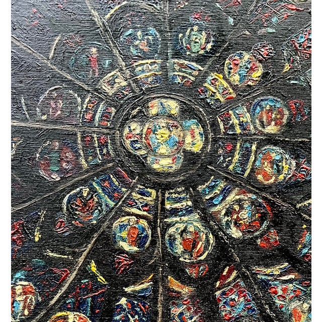 Vintage Strasbourg Cathedral Oil Painting, 1960, Oil Painting, Framed For Sale - Image 6 of 8