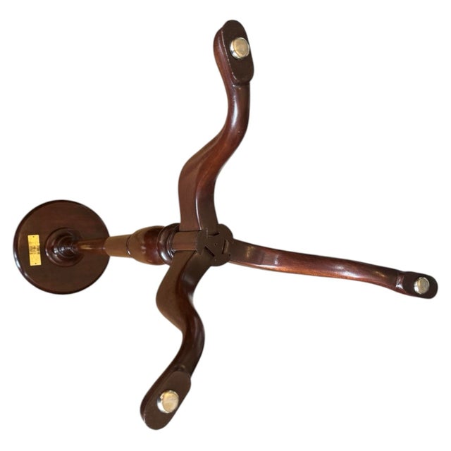 1970s Mid Century Mahogany Pedestal Drink/ Plant Stand For Sale - Image 9 of 10