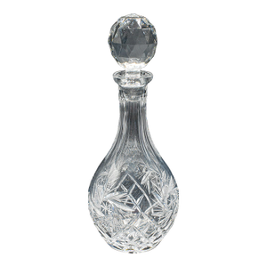 Vintage Liqueur Decanter, English, Cut Crystal Glass, Mid 20th Century, c.1960