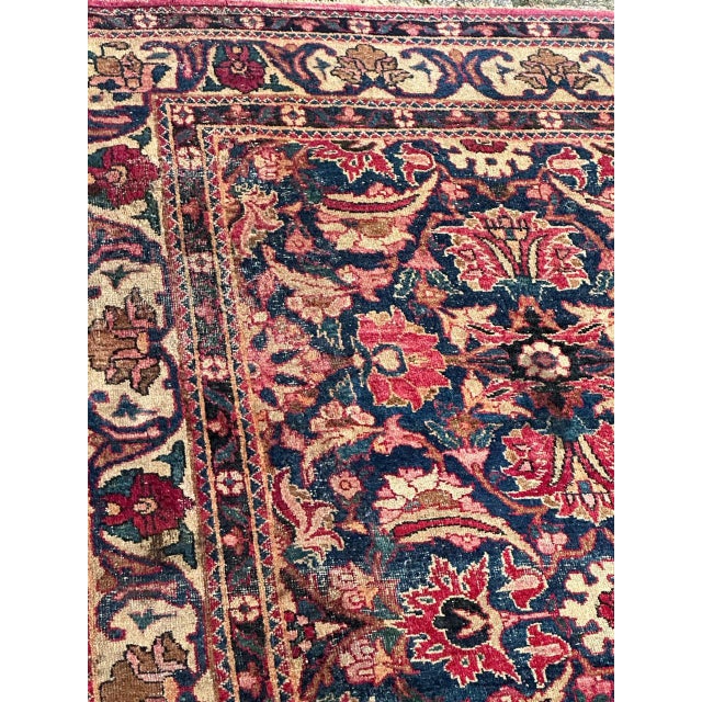 Textile Antique Yazd Rug, 1890s For Sale - Image 7 of 18