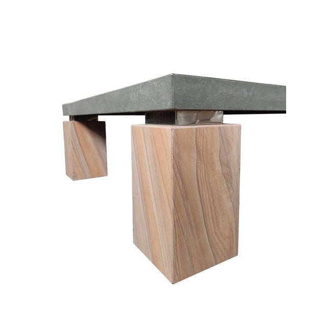 2000 - 2009 Motala Coffee Table in Gray Slate Natural Stone by Joaquín Moll for Meddel, 2004 For Sale - Image 5 of 10