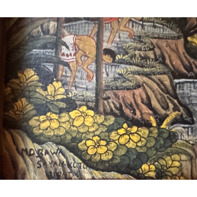 Md Bawa Kutuh Sayan, Balinese Scene, Oil on Canvas For Sale - Image 12 of 14