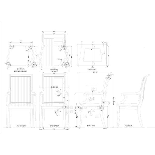 Set of 10 Solid Mahogany Dining Room Chairs With Crypton Performance Fabric For Sale - Image 15 of 16