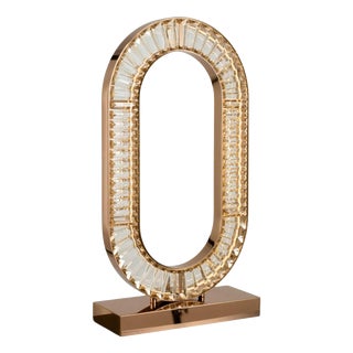Collection Orione Table Lamp in Metal and Crystal by Jago For Sale