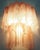 Murano Glass Tube Wall Sconces with 13 Pink Alabster Glass Tube, 1990s, Set of 2 For Sale - Image 4 of 17
